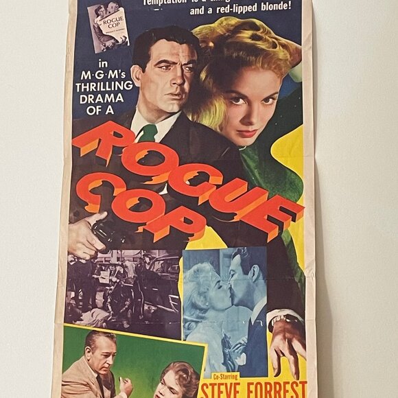 3 -1950's Illustrated Film Noir Movie Insert Posters 14" x 36" - Picture 4 of 4